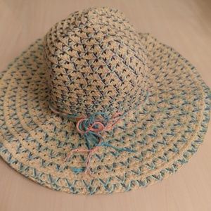 Capelli Girl's Straw Beach Hat One Size Fits Most